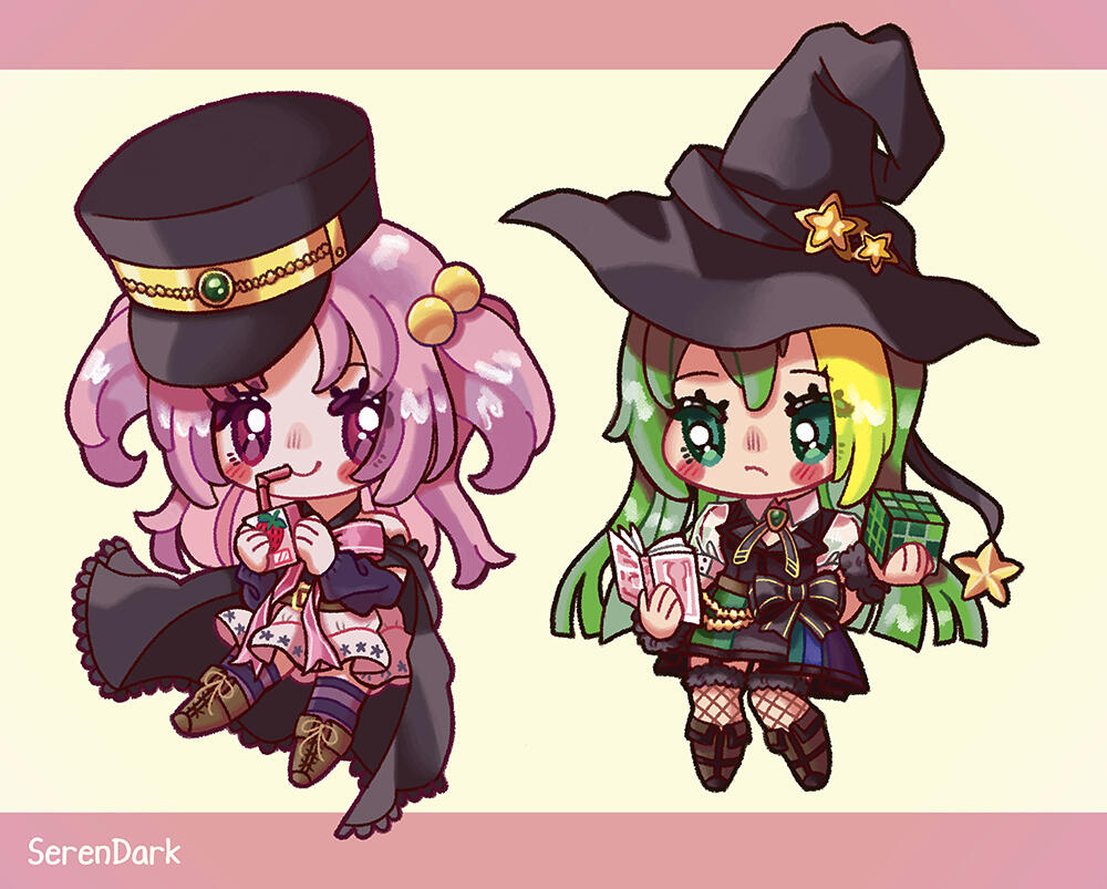 Commission of Karin Misono and Alina Gray from Magia Record (2023)