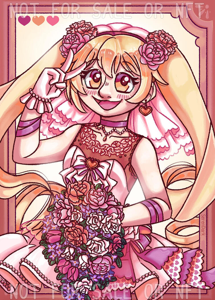 Commission of a June Bride design for Emiri from Magia Record (2021)