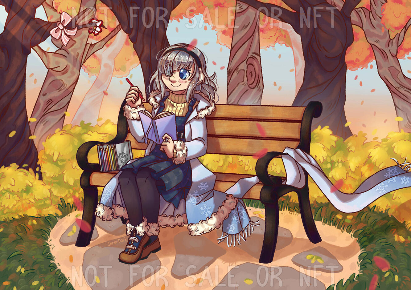 Commission of Ren from Magia Record (2021)