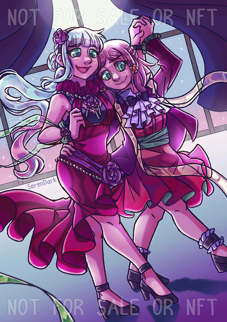 Lailah and Rose from Tales of Zestiria for the &quot;Red Saffron&quot; zine (2021)