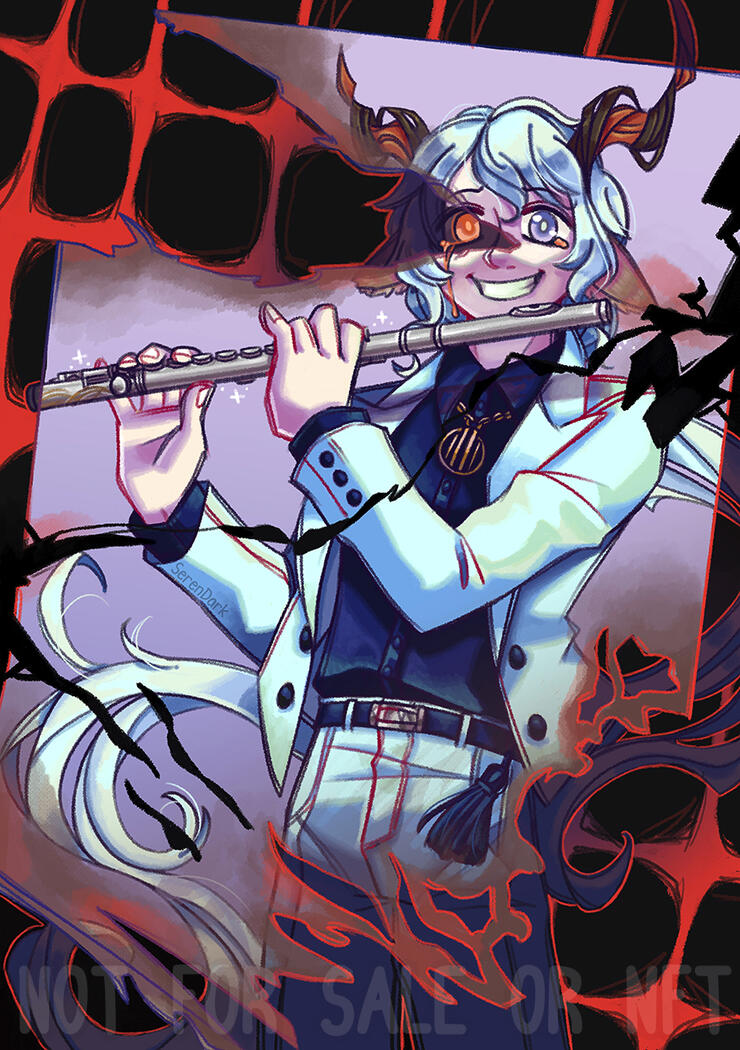 Kreide from Arknights for the "Arknights: Operator Archives" zine (2023)