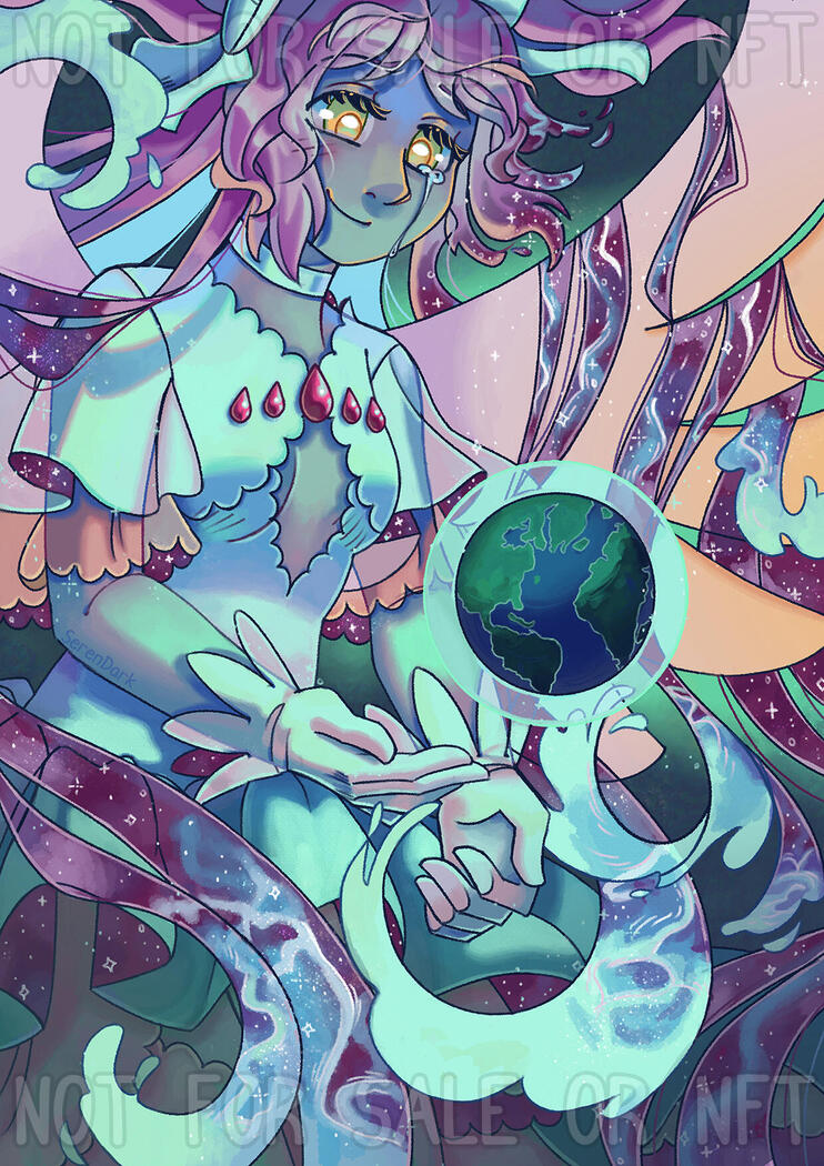 Madokami from Puella Magi Madoka Magica for the &quot;Earth Love 2023&quot; zine (2023)