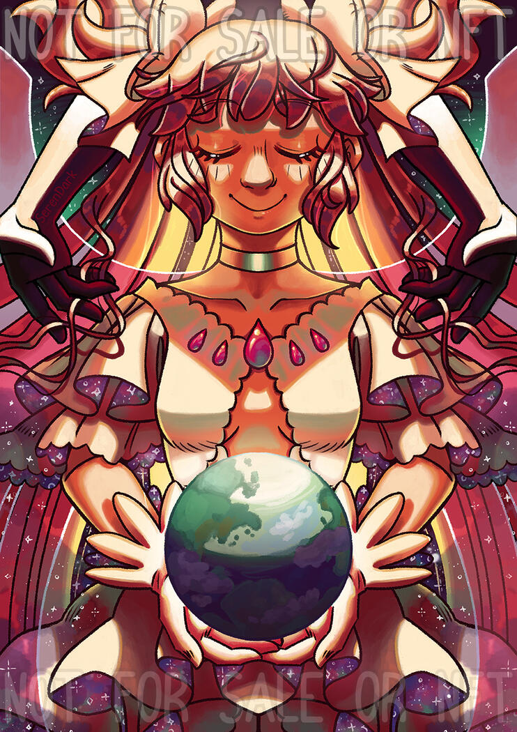 Madokami from Puella Magi Madoka Magica for the &quot;Earth Love 2022&quot; zine (2022)