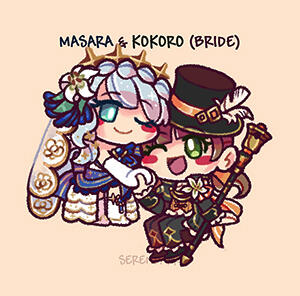 Kokoro Awane & Masara Kagami (Bride ver.) from "Magia Record"