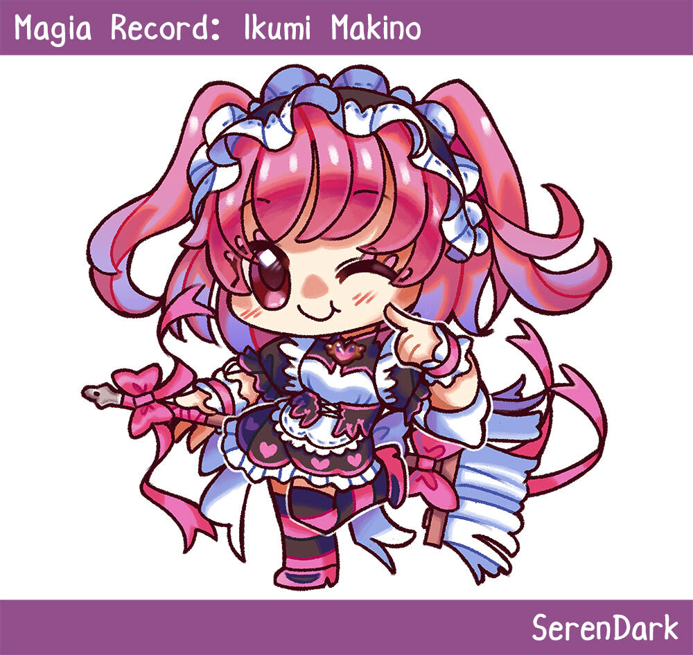 Giveaway illustration of Ikumi from Magia Record (2024)