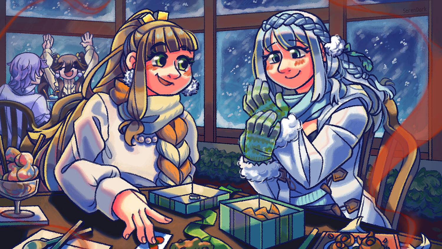 Commission of Kokoro and Masara from Magia Record (2025)